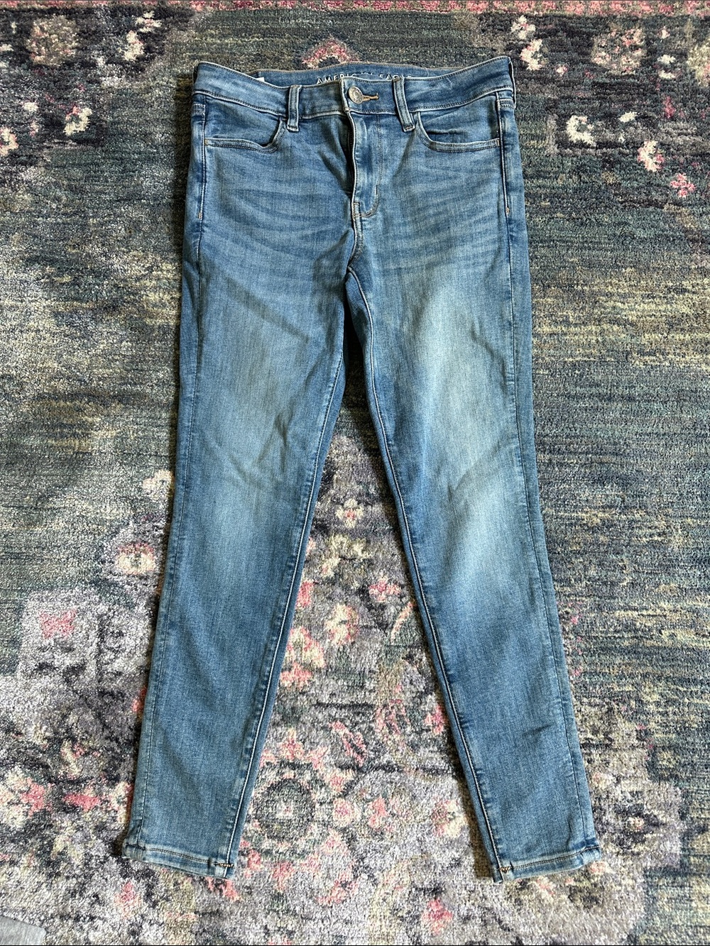 American Eagle Outfitters Light Blue Stretch Jeggings Women’s Size 6 Short Nice!